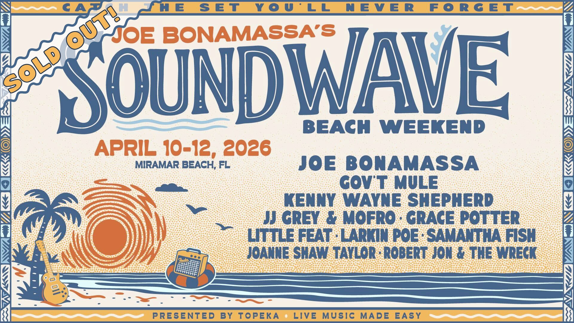 Joe Bonamassa's Sound Wave Beach Weekend '26 – Topeka Vacations